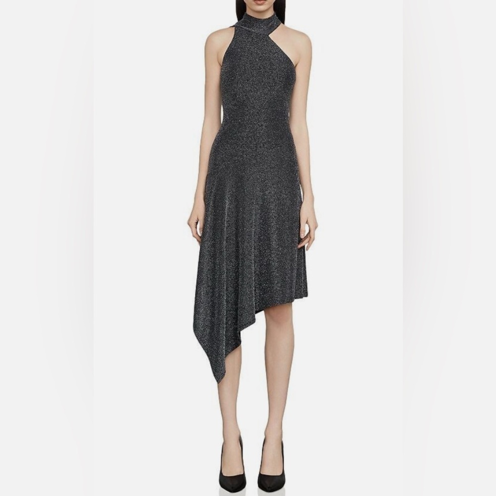 NWT BCBGMaxAzria Black Asymmetrical Cocktail Dress